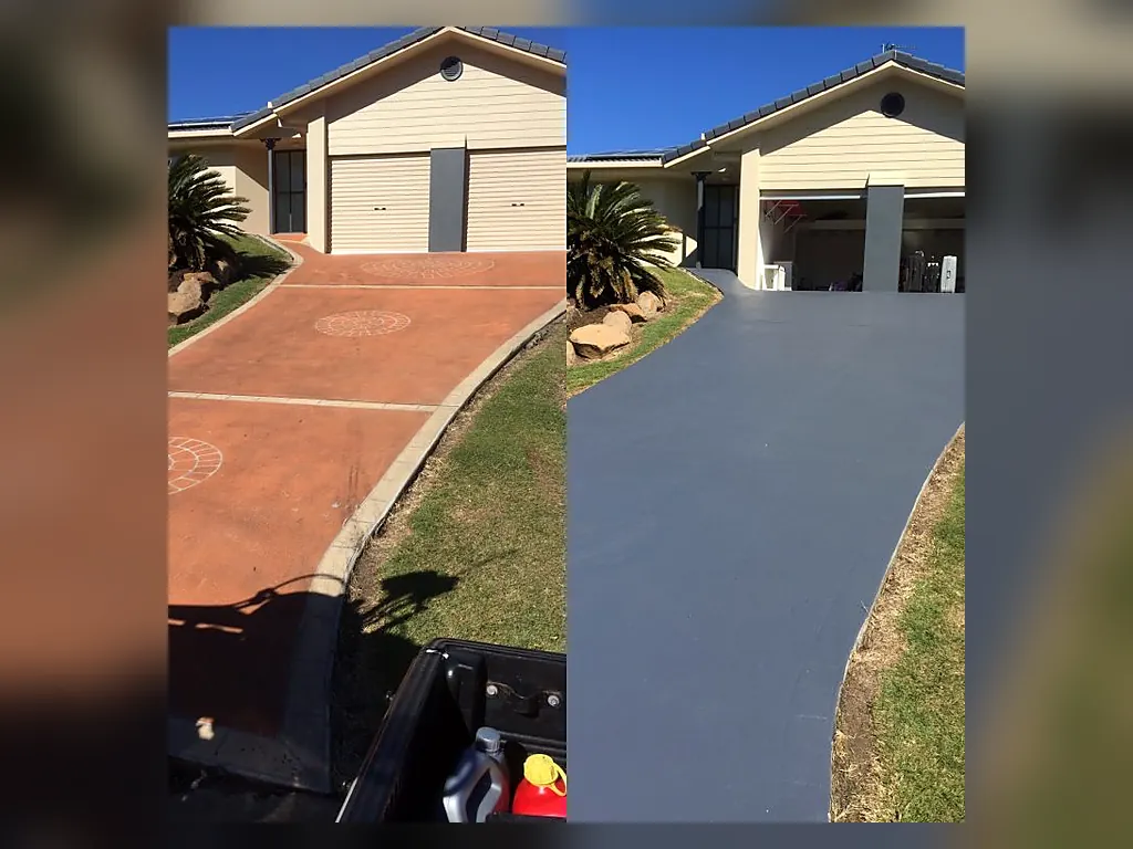 Driveway Painting work by Waterworx in Logan, example 1