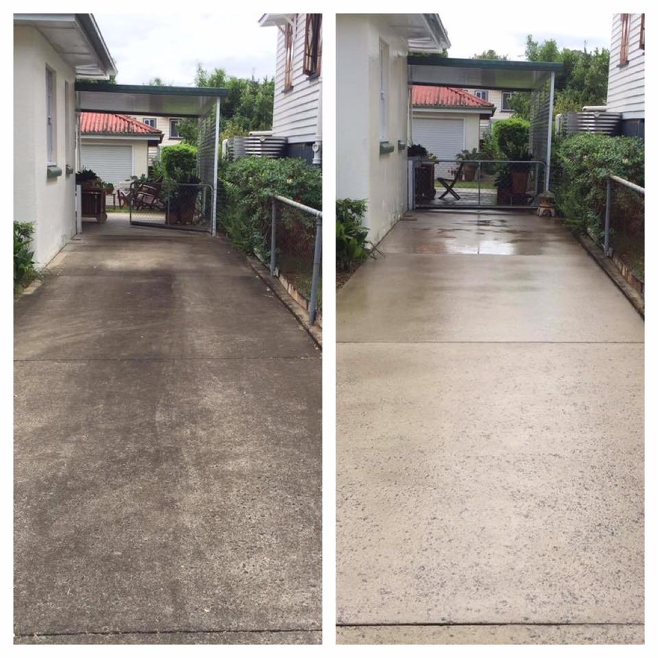 Driveway Cleaning Before and After