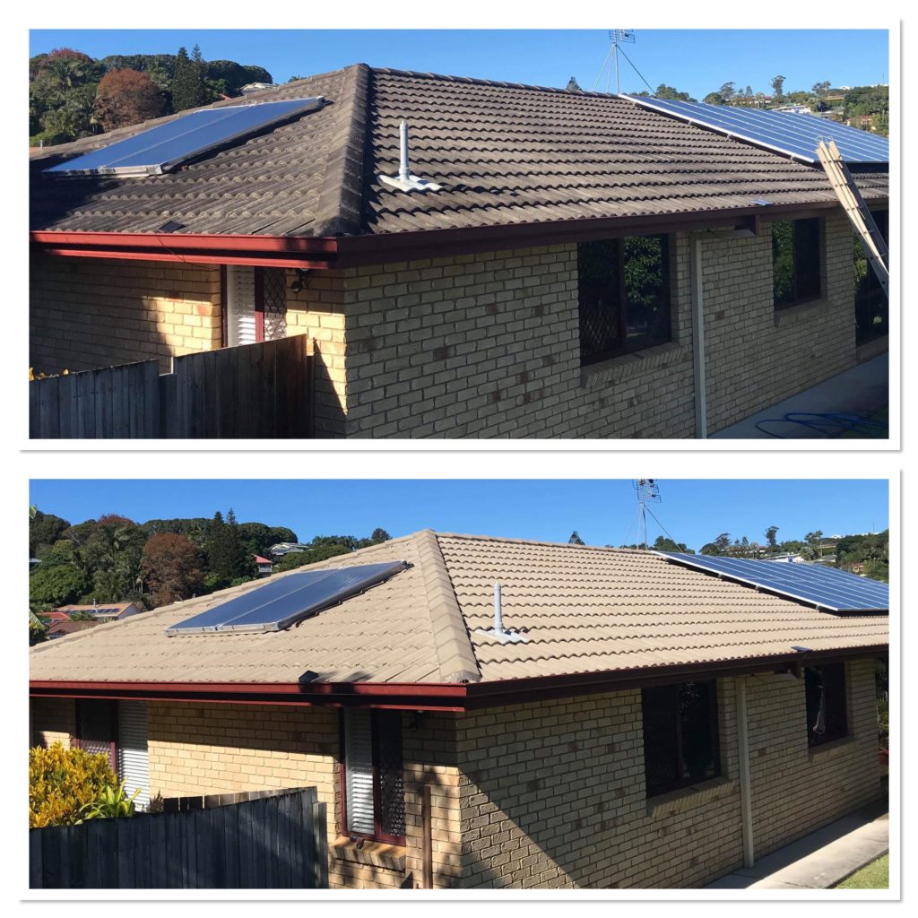Roof Clean Before & After Brisbane